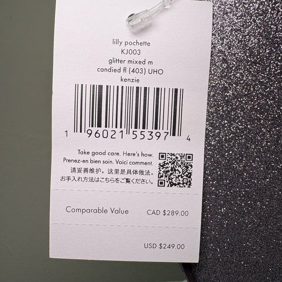 Kate Spade Kenzie Glitter Lilly Pochette NWT - Picture 8 of 9